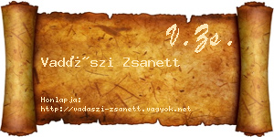 Vadászi Zsanett névjegykártya