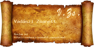 Vadászi Zsanett névjegykártya