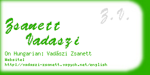 zsanett vadaszi business card