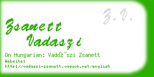 zsanett vadaszi business card